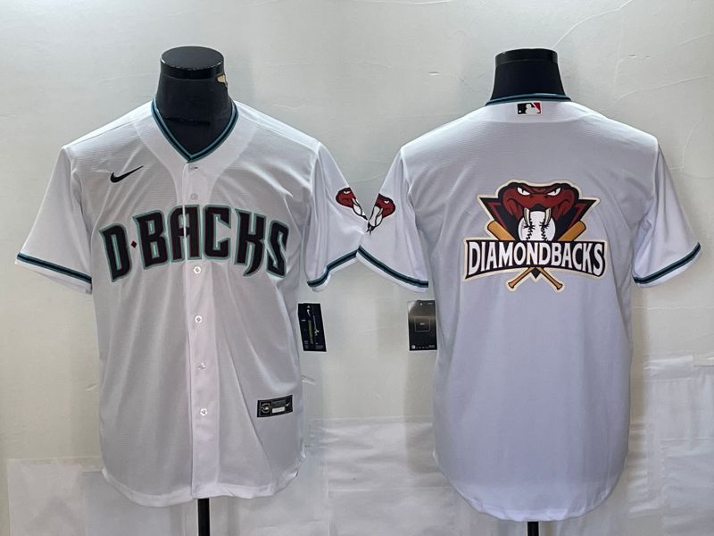 Men Arizona Diamondback Blank White Game Nike 2023 MLB Jersey style 1